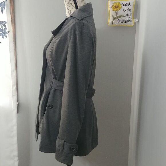 Heart Soul Double Breasted Light Jacket M Dark Grey - Picture 2 of 9